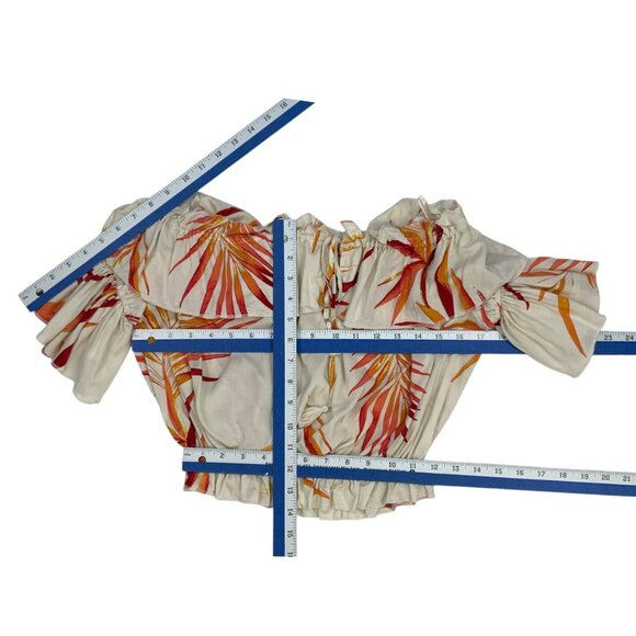 New York & Co Eva Mendes Wilma Maxi Skirt Set S Natural Off The Shoulder Top - Picture 5 of 14